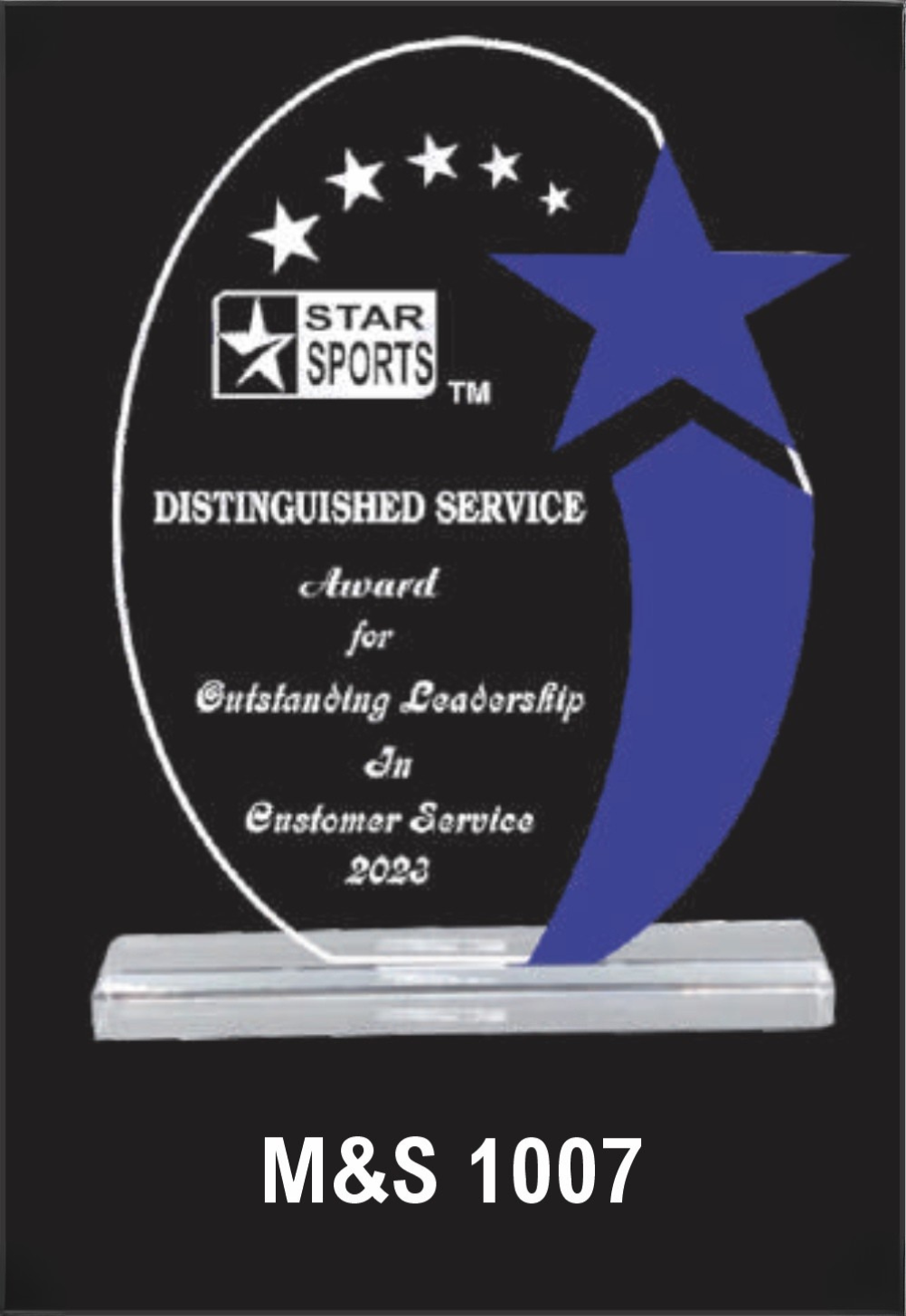 Laser Etched Acrylic Modal Number M&S 1007