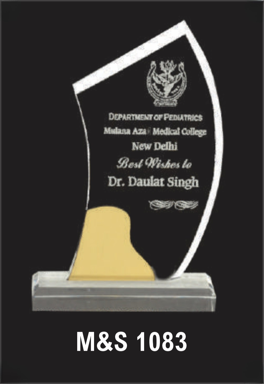 Laser Etched Acrylic Modal Number M&S 1083